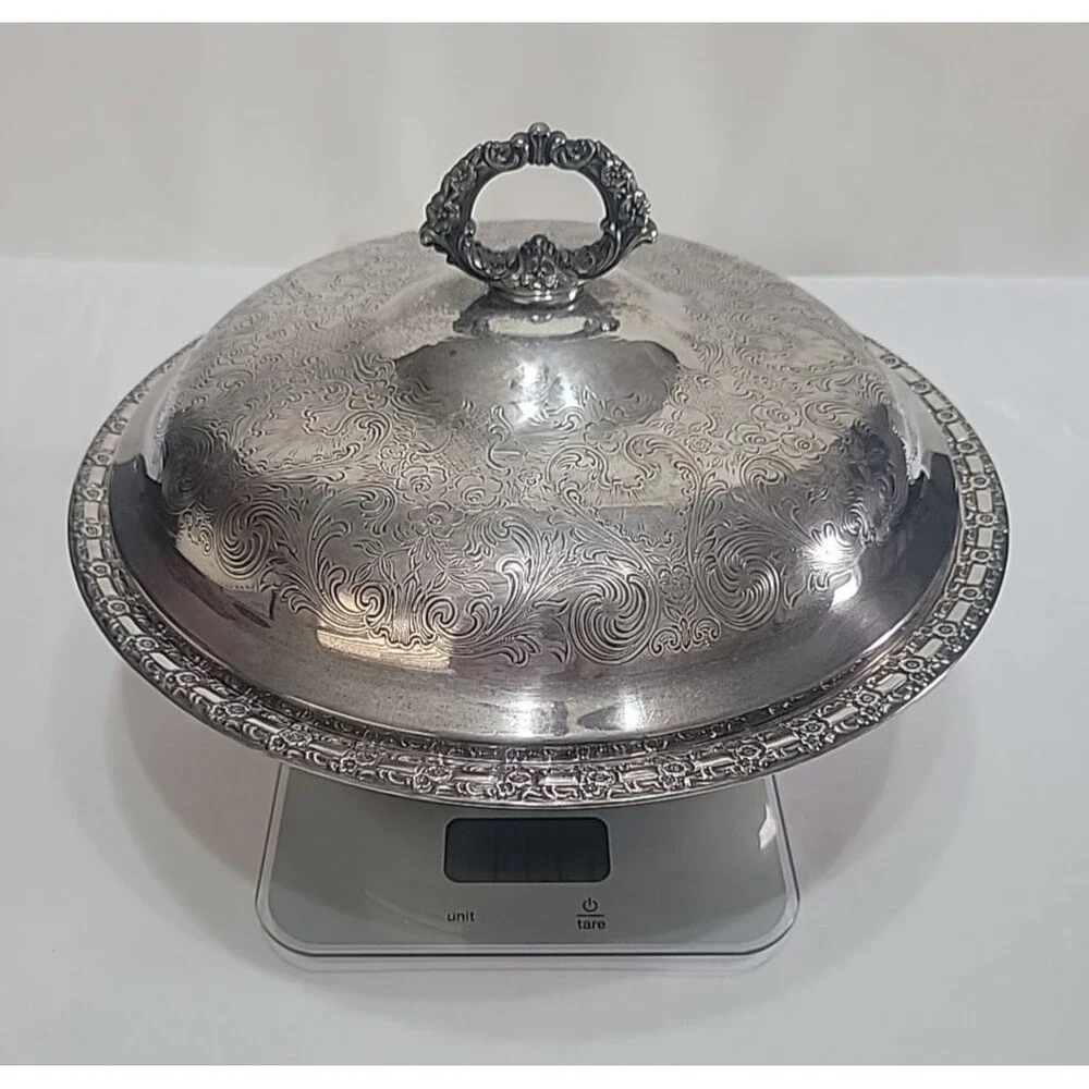 VTG International Silver Camelot Covered Vegetable Bowl Silverplate 6162 w Lid